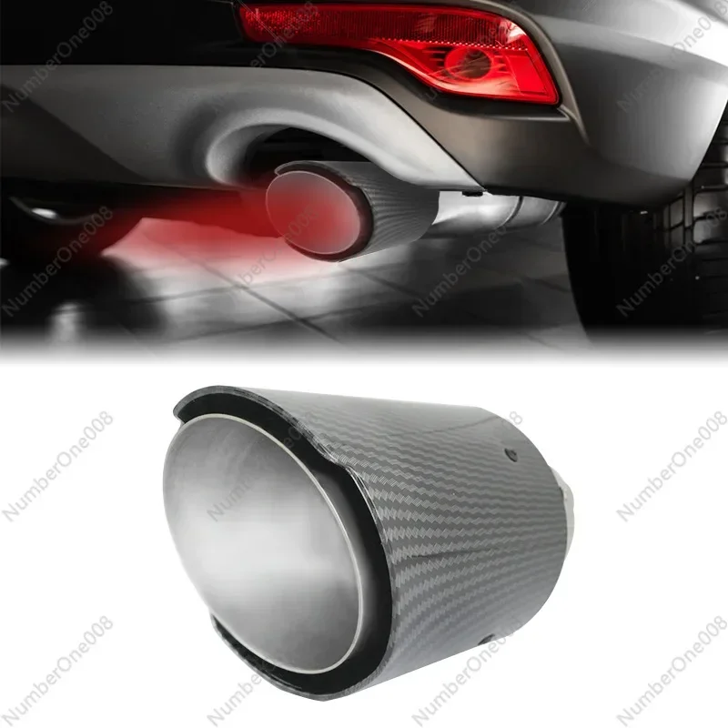 Car Modification Carbon Fiber Luminous Tailpipe Scorpio Exhaust Pipe Muffler Led Colorful Light Stainless Steel Tail Nozzle