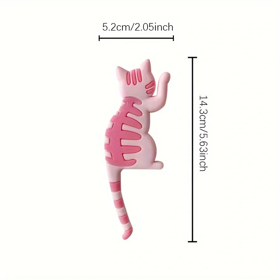 2pcs，Cat Tail Refrigerator Magnet, Key Holder, Decorative Hook, Clothing Hook, Backpack Hook, Multi-Purpose for Bedroom/Kitch