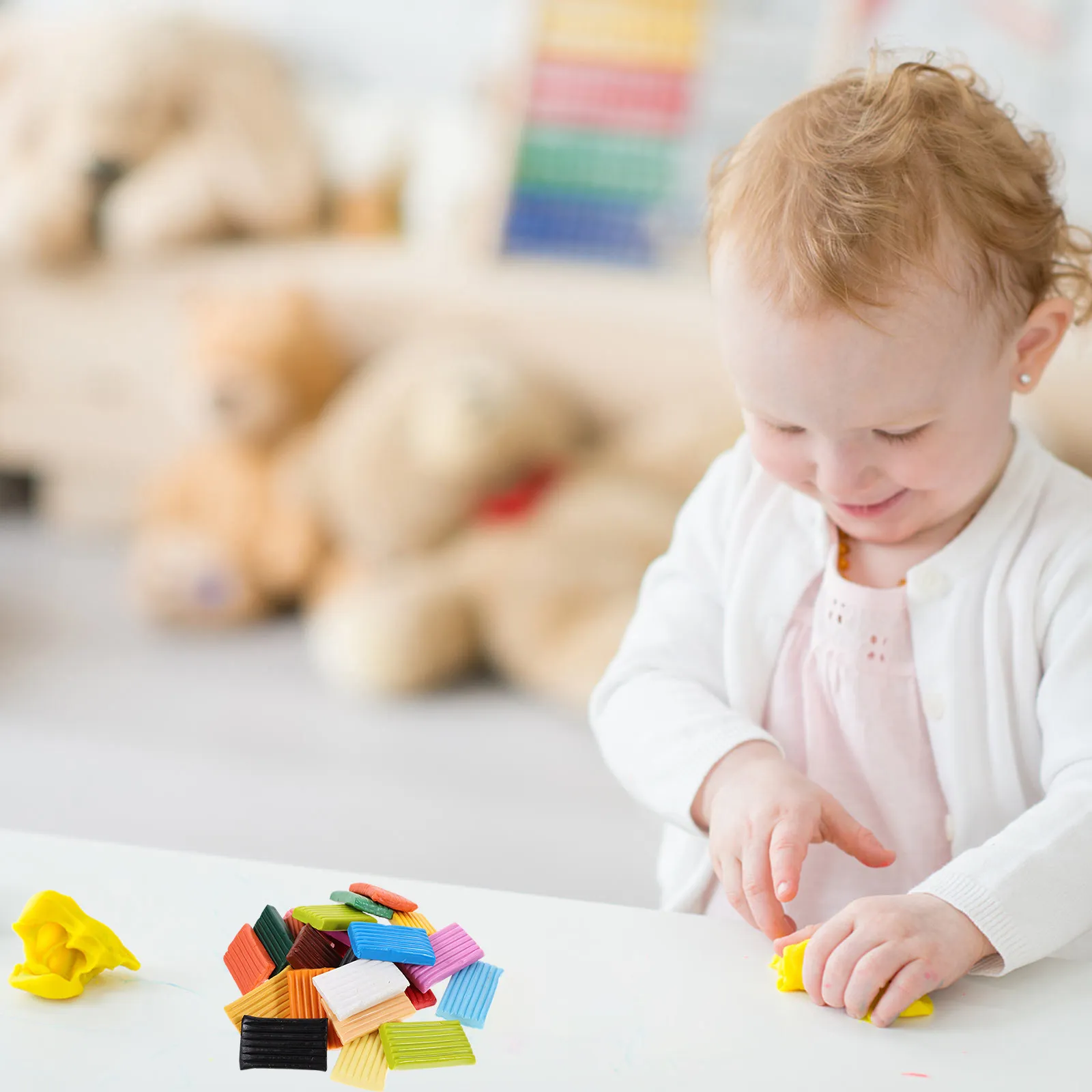1 caixa de kit macio para modelagem de argila colorida, conjunto para artesanato, fabricação de ornamentos, artesanato em argila polimérica, presentes de aniversário