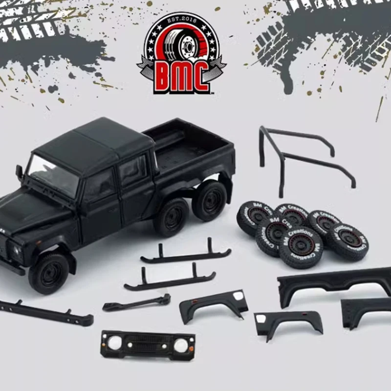 

BMC масштаб 1:64 LR Defender's 110 пикап из сплава, имитация модели автомобиля, статическая коллекция, украшенные праздничные подарки, игрушки, сувенирный подарок