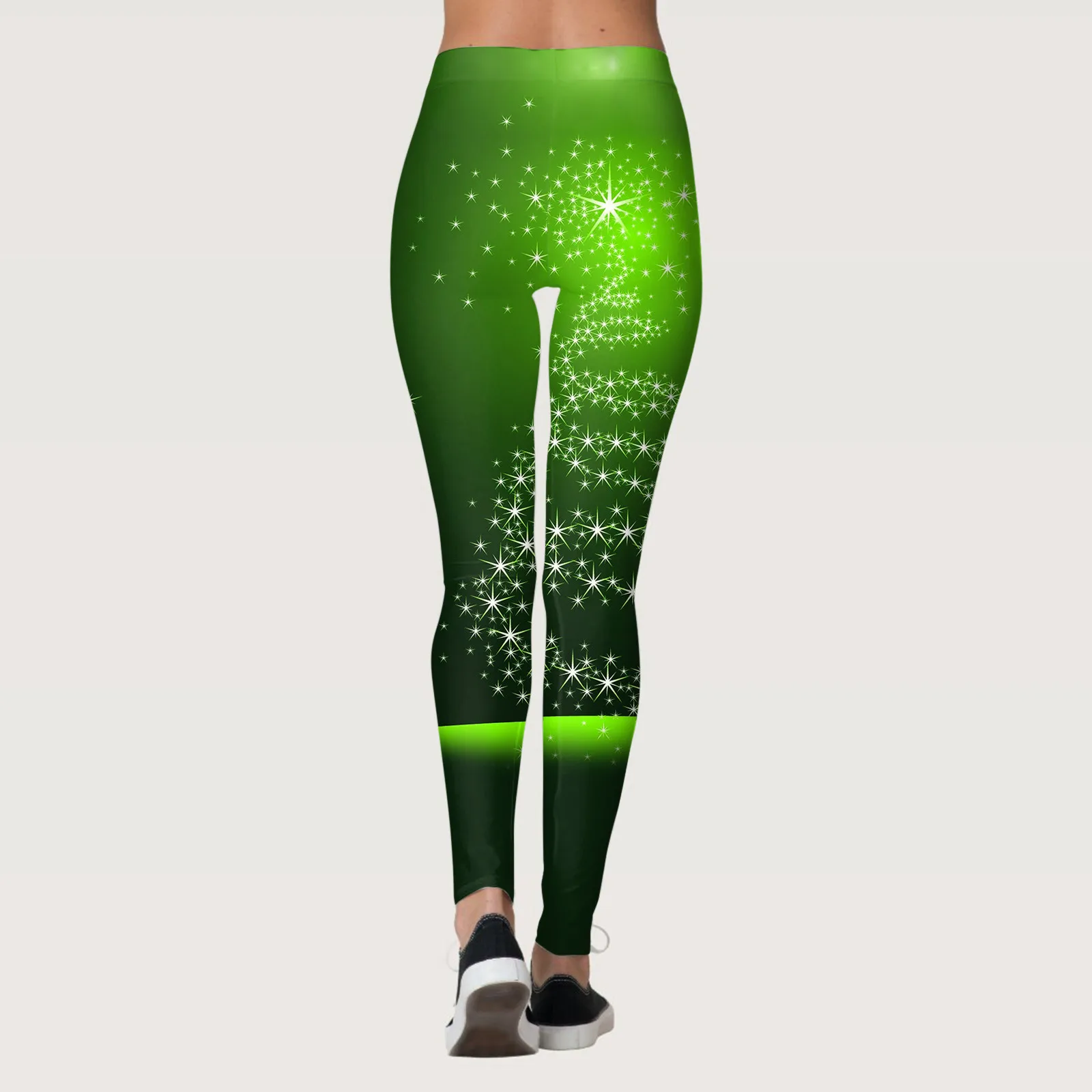 Damen Hot Sale Weihnachtsdruck Aktive Legging Dehnbar Lässig Schnee Schlank Damen Weihnachten Laufen Gym Hose Freizeit Workout Leggings