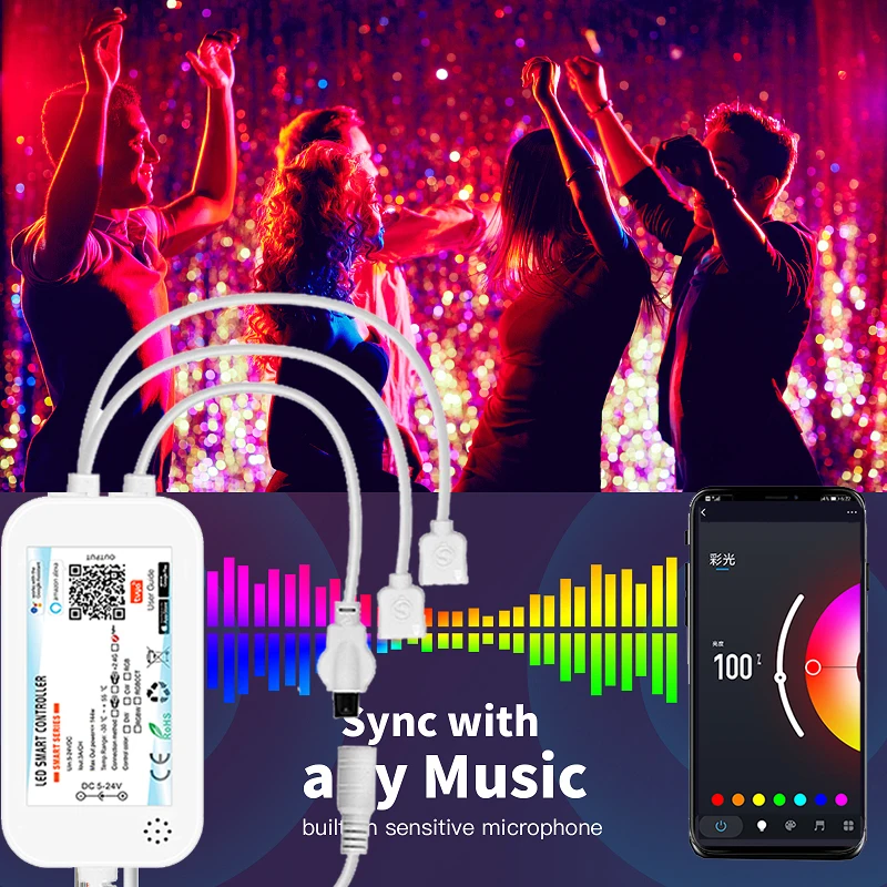 Tuya IR Remote Controller Dimmer DC12V 24V 5050 DW/CCT/RGB/RGBW/RGBCCT LED Strip Light Smart APP Control Voice for Alexa Google