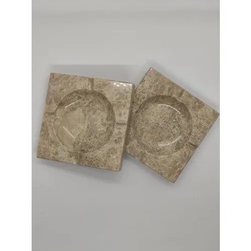 Pergamon Beige Marble Square Ashtray