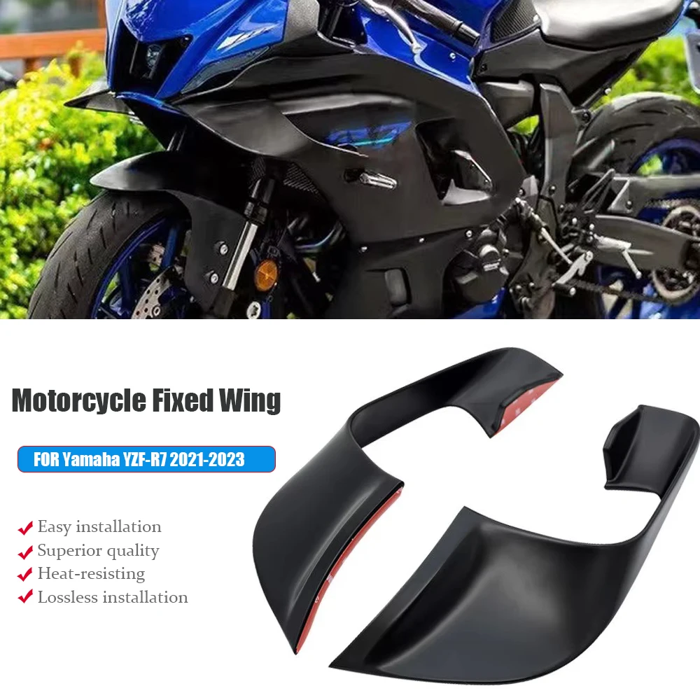 

Motorcycle accessories,fairing fixed wing,R7 Winglet ,For Yamaha YZF-R7 YZFR7 2021 2022 2023,air guide spoiler aileron