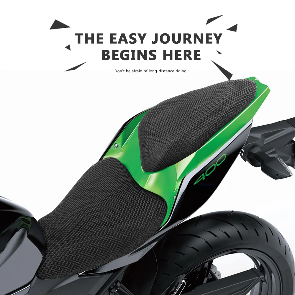 Motorcycle Accessories Anti-Slip 3D Mesh Fabric Seat Cover Breathable Waterproof Cushion for Kawasaki Ninja 400 Z400 Z900 Z 900