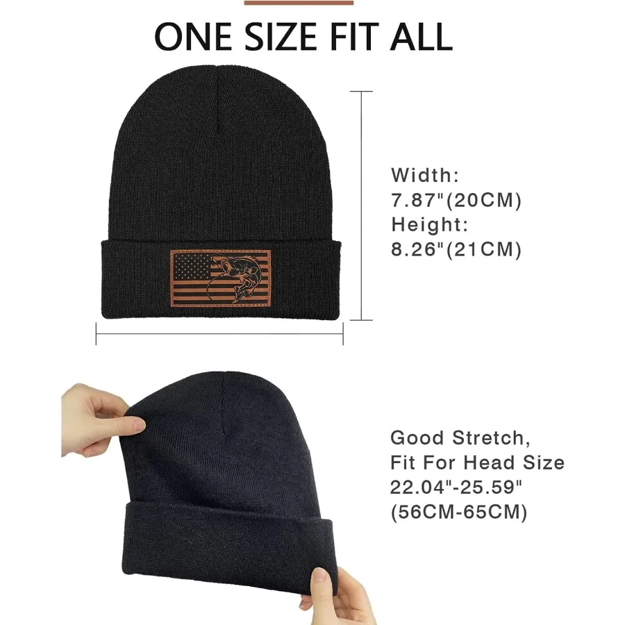 الرجال قبعة الشتاء متماسكة قبعة هدايا لأبي الزوج الجد عيد الأب عيد الميلاد هدايا عيد الميلاد قبعات الجمجمة #6