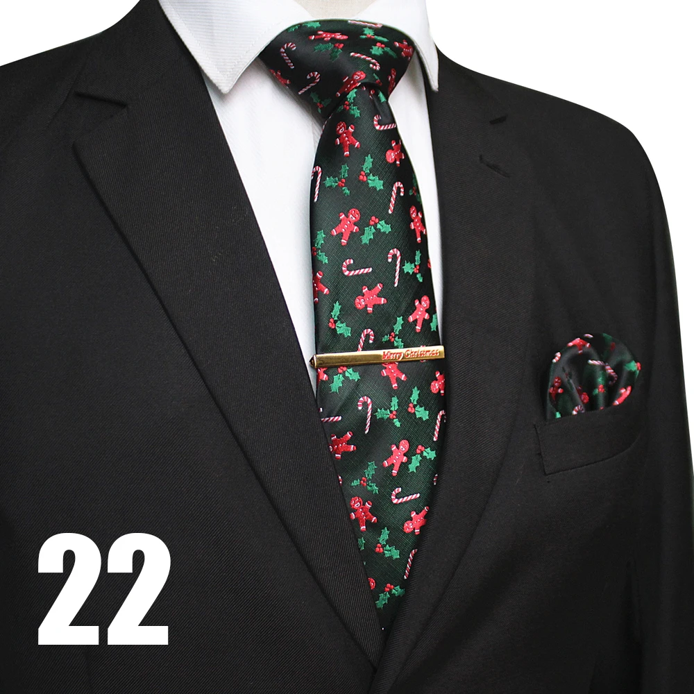 EASTEPIC 8 cm Weihnachten Krawatten für Männer Krawatte Set Qualität Taschentuch Exquisite Clip Rot Jacquard Krawatte männer Zubehör Weihnachten geschenk – Detail 25