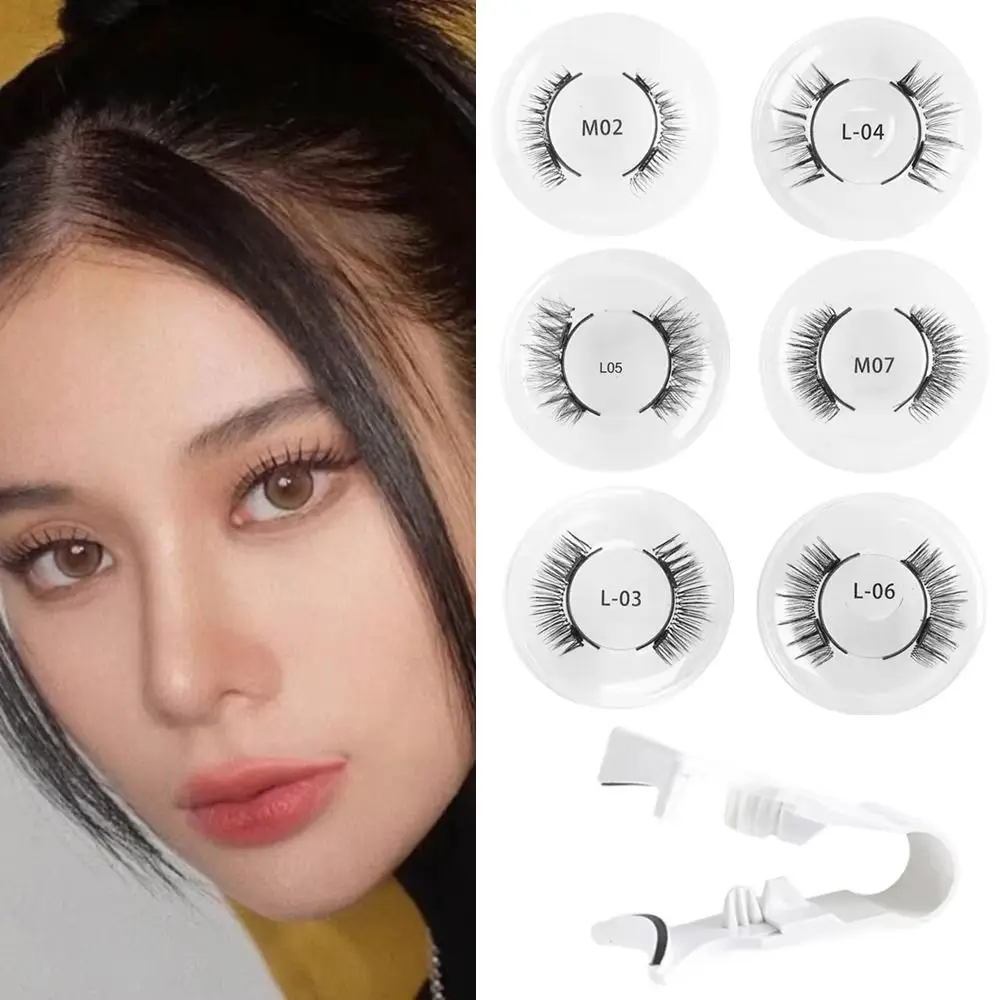 Repeatedly Magnetic Eyelashes with Applicator Natural No Glue Required Magnetic False Eyelashes Easy To Use Manga Lashes Women