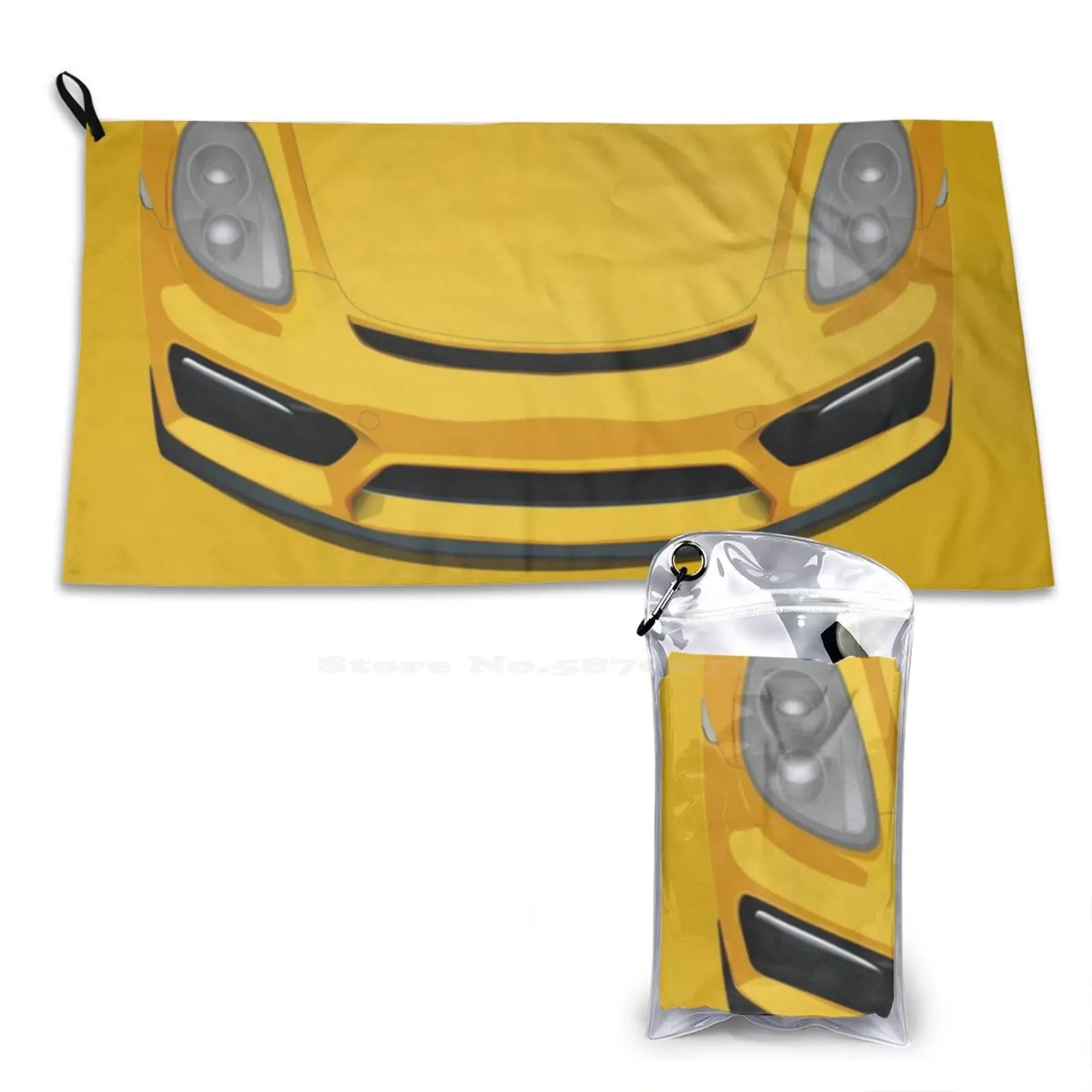 4 Shades Of Yellow Print Washcloth Soft Towel Cayman Gt4 Martini Manga Race Racing Drift Hipster Subspeed Cars Photoshop