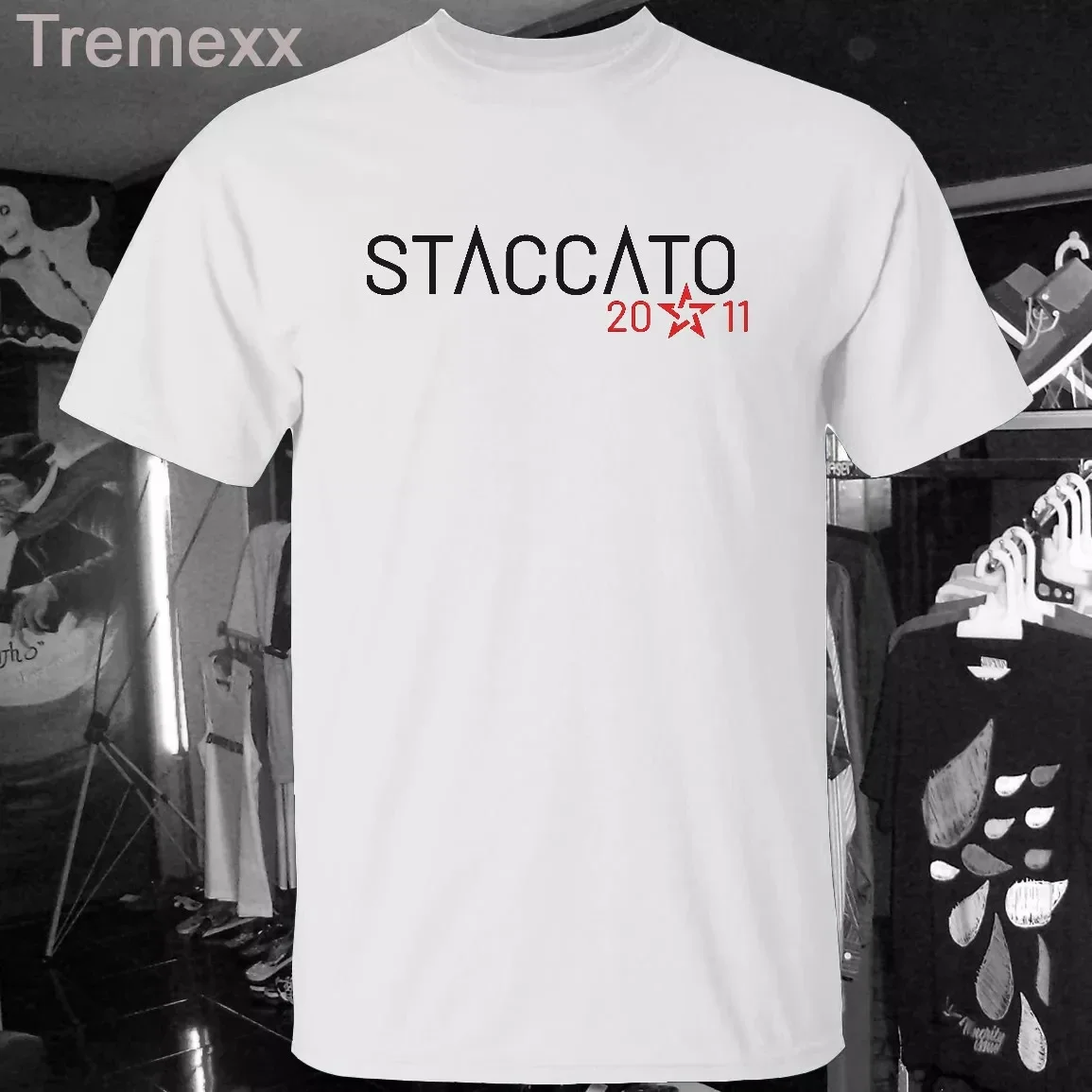

2025 New Staccato 2011 American Unisex T-shirt Funny Printed Short Sleeve Cotton Round Neck T-shirt for Men and Women
