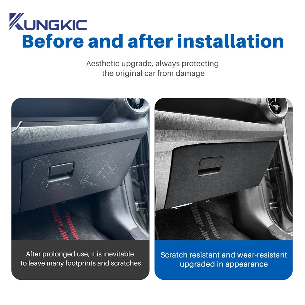 

For Toyota GR Yaris 2020 2021 2022 2023 2024 2025 2026 Car Front Passenger Storage Sticker Front Mat Anti-kick Pad Accessories