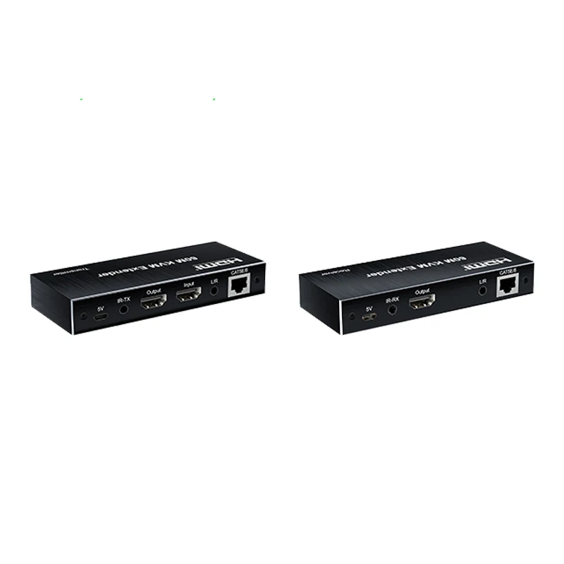 Extensor HDTV de 60M, adaptador de extensión de señal 1080P a RJ45, compatible con salida de bucle Local con extensión de señal, cable CAT6E