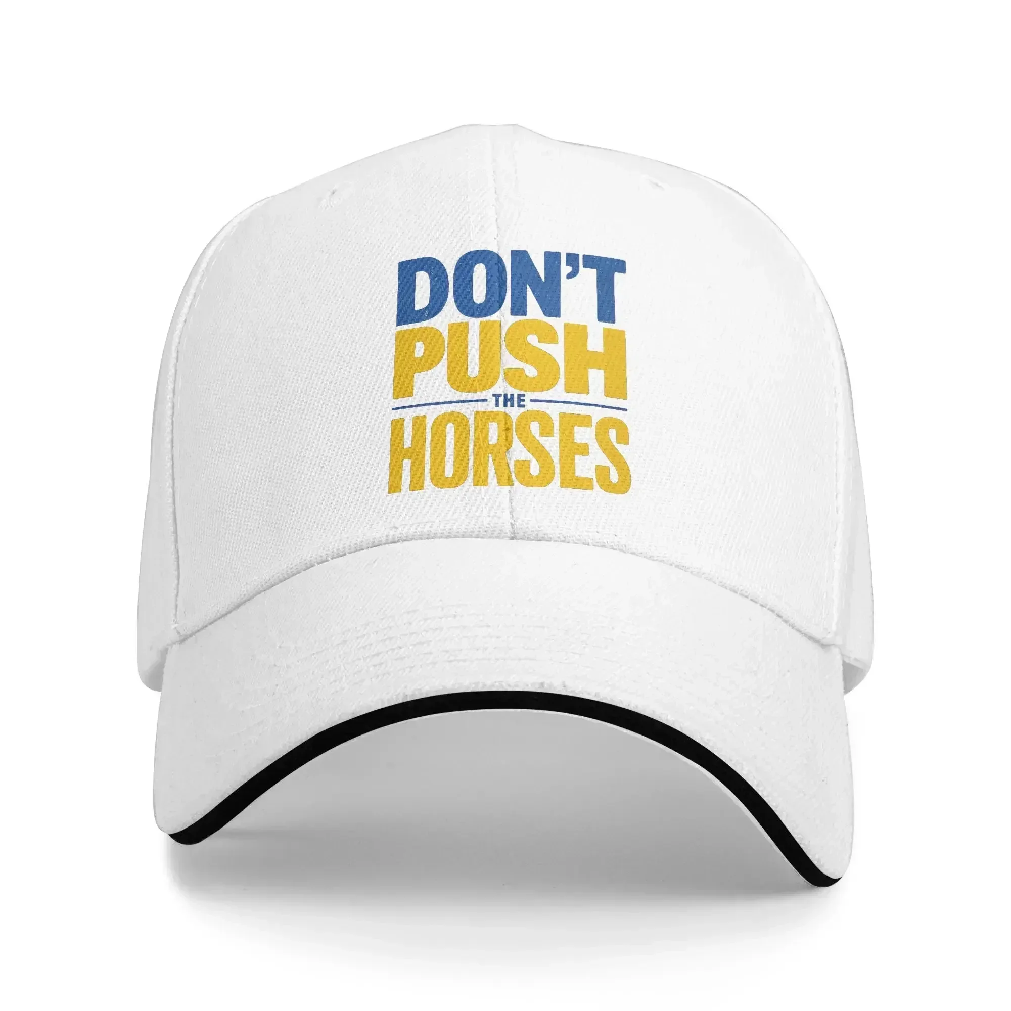 New Don’t Push the Horses Casual Baseball Cap Funny Meme Kpop Rock Summer High Quality Unisex-Teens Street Style Baseball Caps