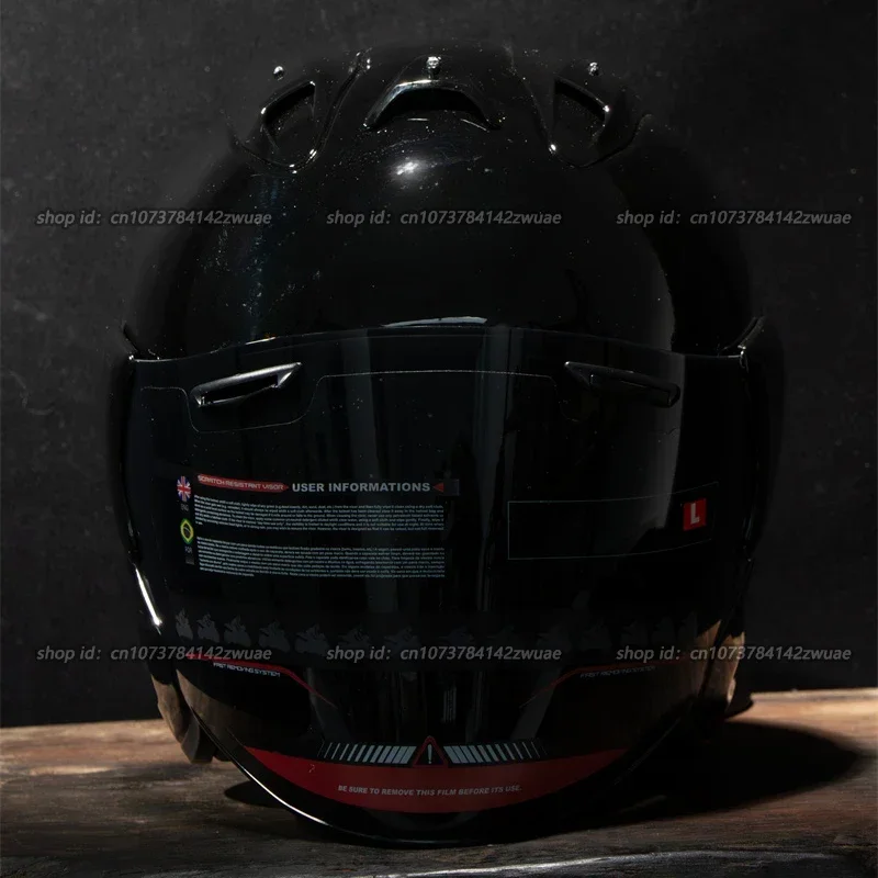 Ram3 Bright Black Half Helmet Men and Women Motorcycle Off-Road Summer Helmet Downhill Racing Mountain Cross Casco Capacete