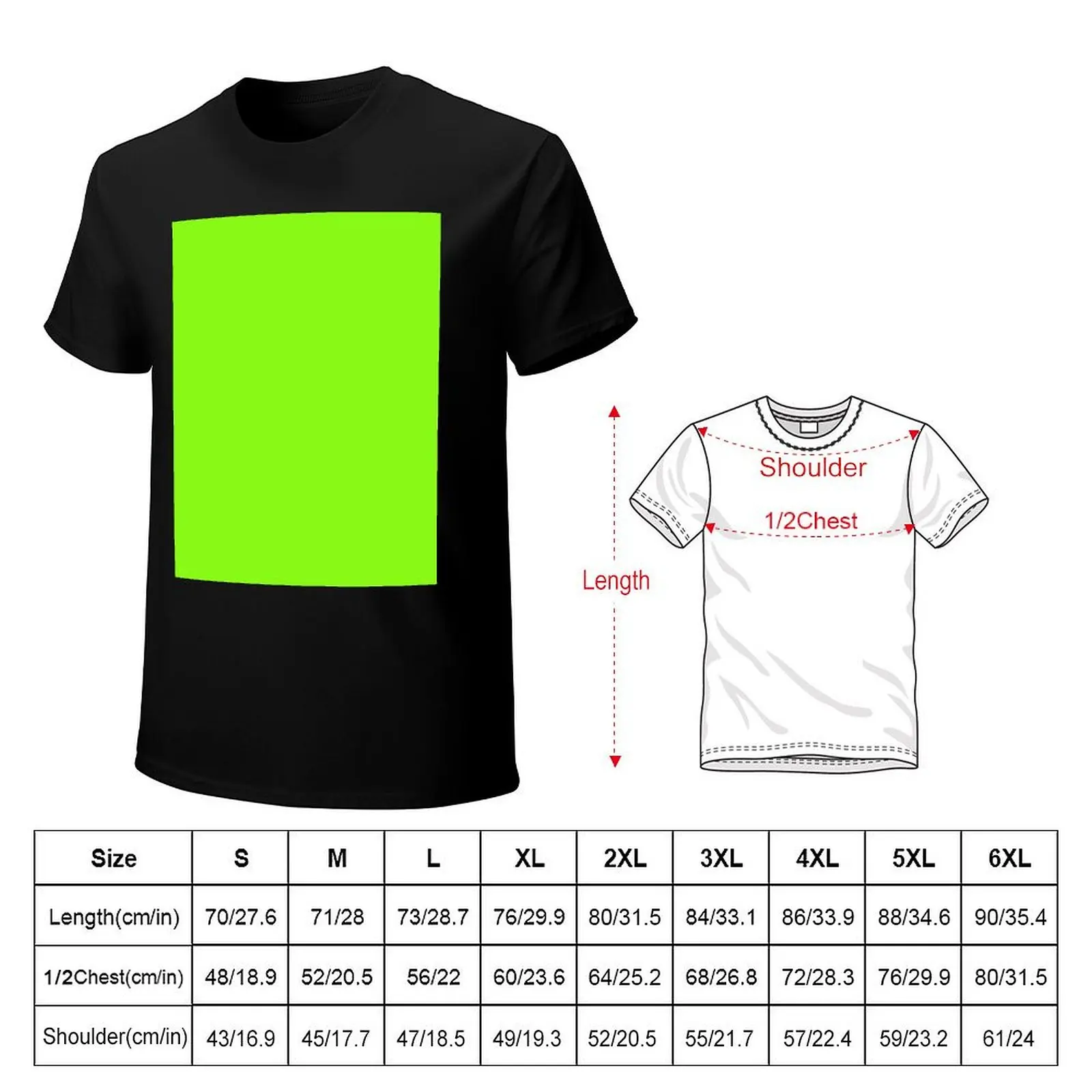 Super Bright Chartreuse Solid Neon Green T-Shirt custom shirt anime figures mens workout shirts