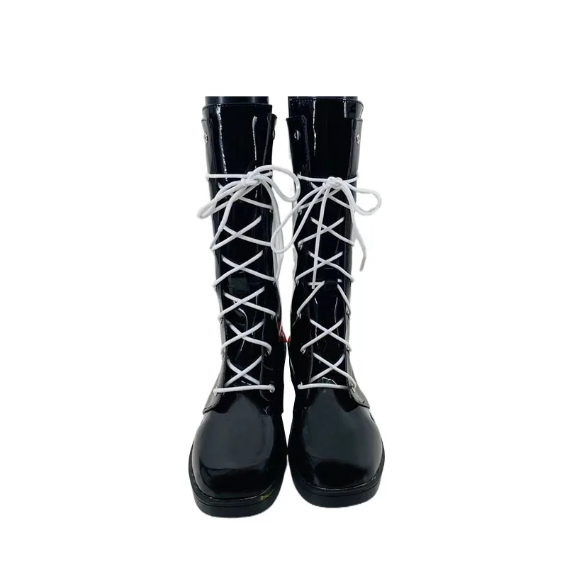 أحذية أنيمي تيتو التأثيرية أحذية جلدية صناعية سوداء للنساء والفتيات #5