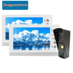 Dragonsview  7 Inch Wired Video Door Phone Doorbell Intercom System with Camera for Villa Apartment IR leds Night View Monitor