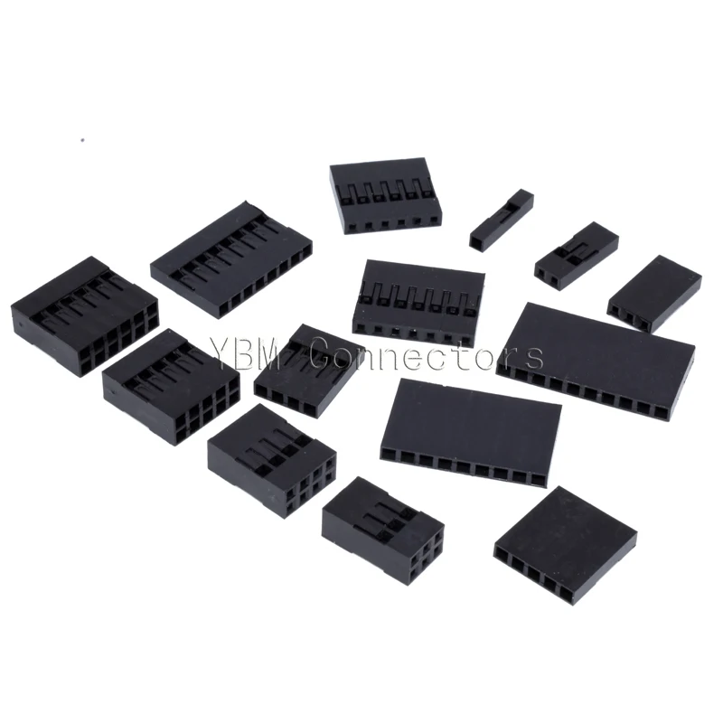 50PCS Hot Sale Dupont Plastic Shell 2.54mm Double Row Dupont Connector 2P/3P/4P/5P/6P/7P/8P/9P/10P 2*4pin/2*5pin Housing