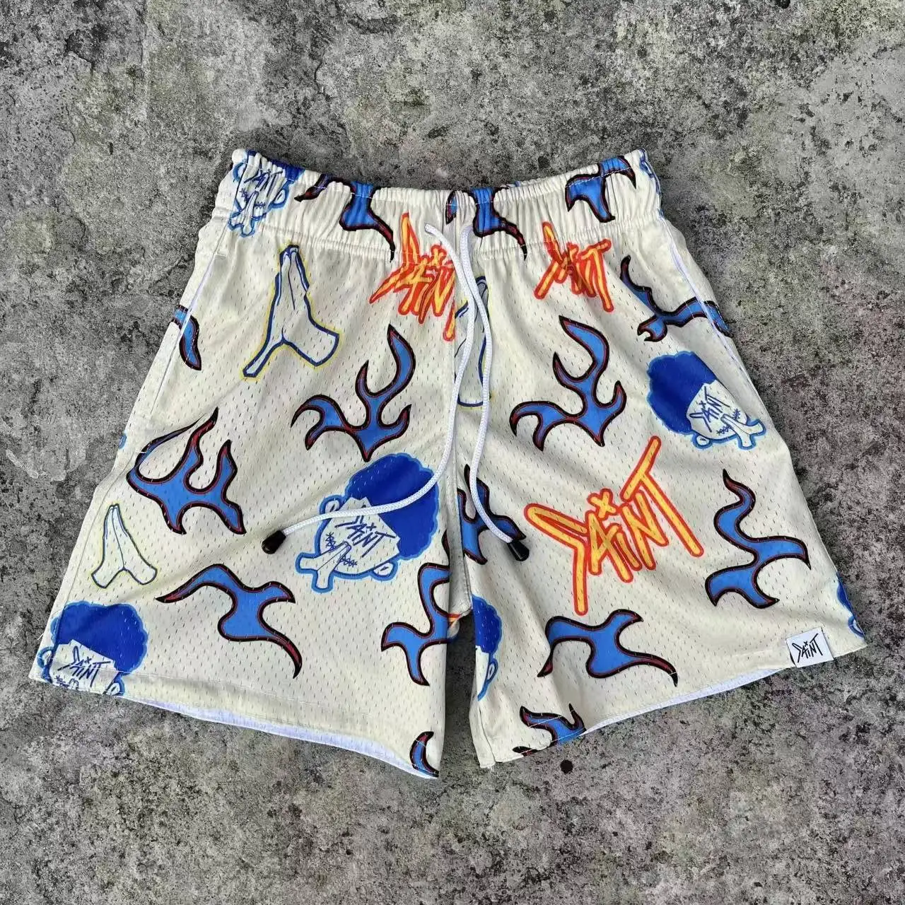 

Лето 2025 г., хит продаж, новые американские трендовые баскетбольные шорты для тренировок на открытом воздухе, дышащие, быстросохнущие, модные сетчатые шорты