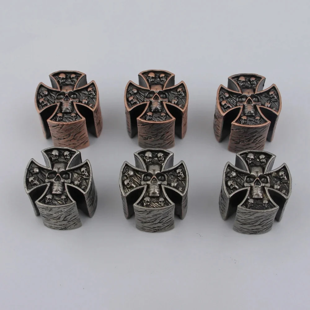 GUYKER High Grade Copper Electric Guitar Bass Knobs Cross Skeleton Style Dual Color Option