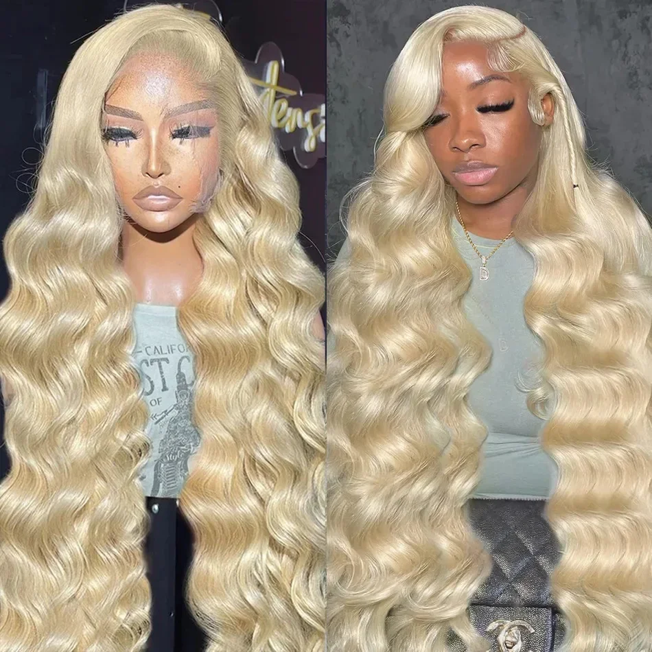 13x6 HD 613 Honey Blonde Body Wave Lace Front Wig 13x4 Transparent Lace Frontal Wig Brazilian Colored Human Hair Wigs For Women