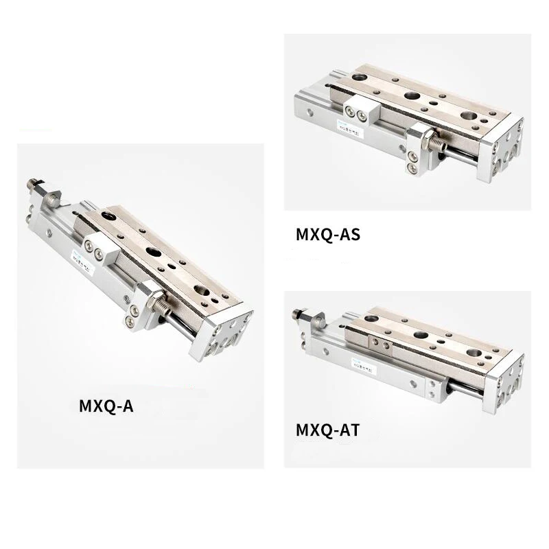 MXQ Air Slide Table Guide Cylinder Pneumatic 6/8/12/16mm Bore 10/20/30/40/50mm Stroke -A/B/AT/BT/AS/BS