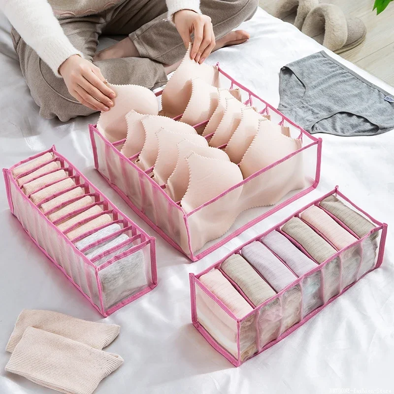 Folding Closet Organizer Panties And Socks Storage Boxes Wardrobe Clothes Underwear Organizer Drawers Clothes Separator Boxes