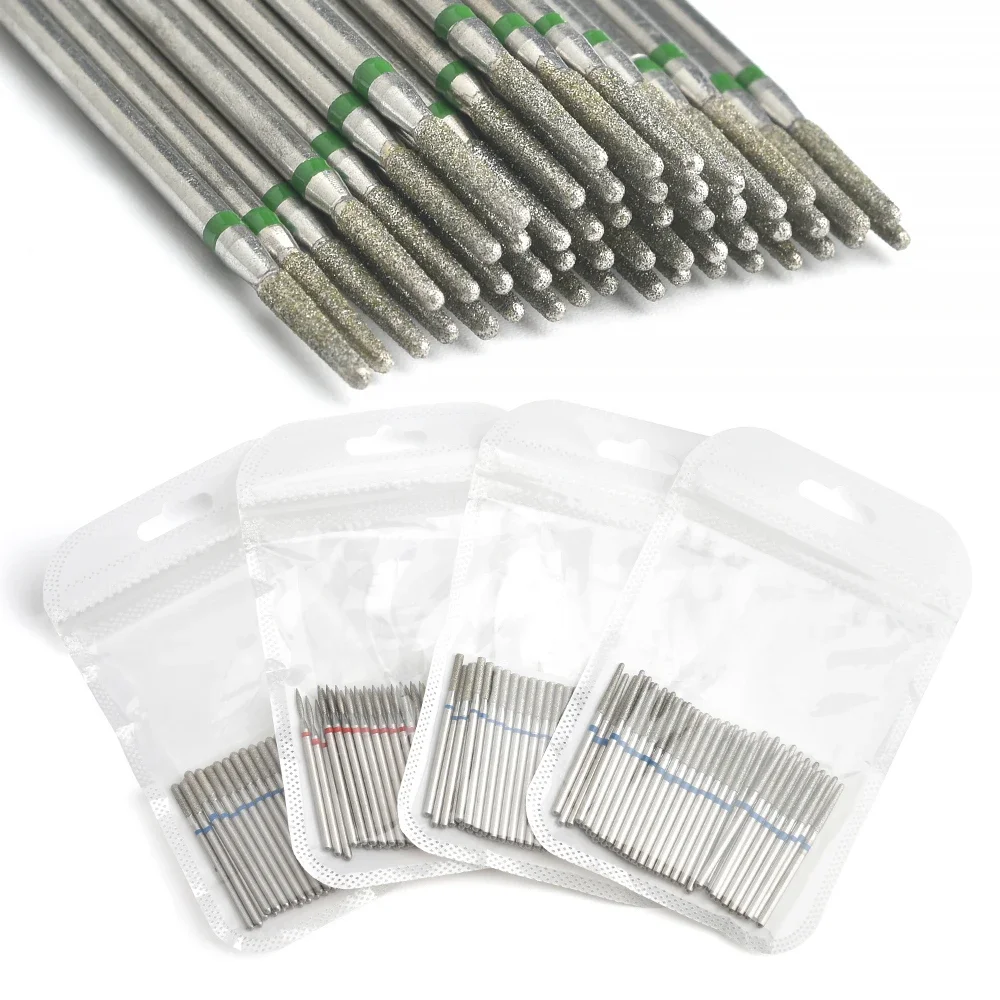 

50 шт./компл. алмазные сверла для ногтей, фрезы, насадки для электрической дрели для ногтей, инструменты для удаления кутикулы, гель-лак, педикюрные инструменты