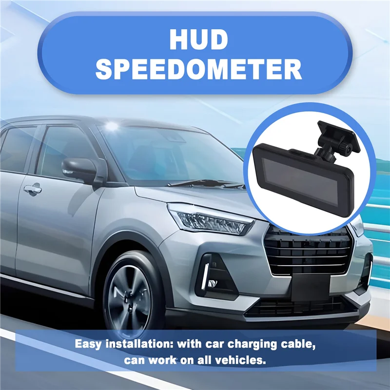 

For All Cars M60 Car GPS HUD Speedometer Intelligent Inclinometer Off-Road Speed Display Tilt Pitch Angle Compass