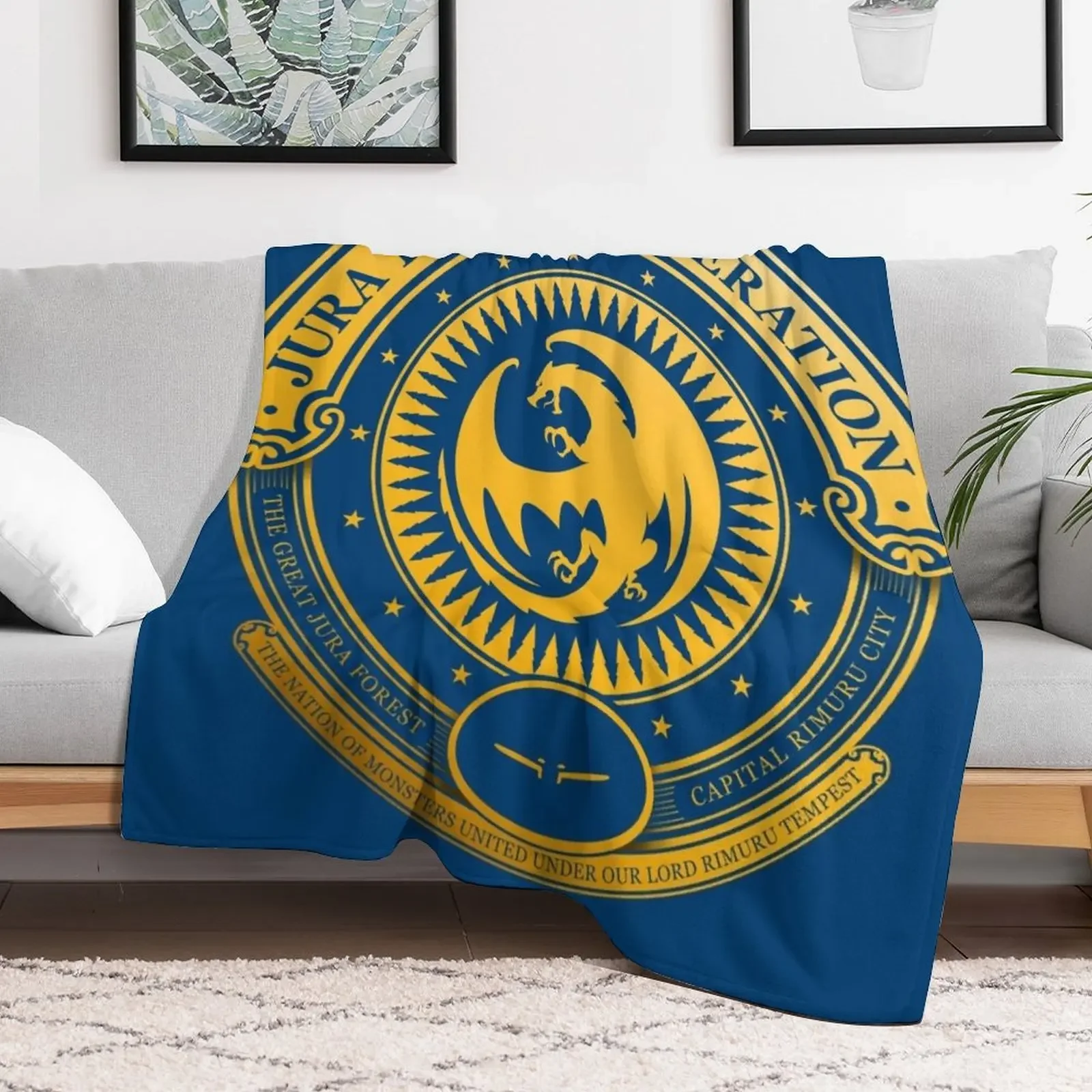 Jura Tempest Federation Seal Throw Blanket Flannel Personalized Gift Bed Blankets