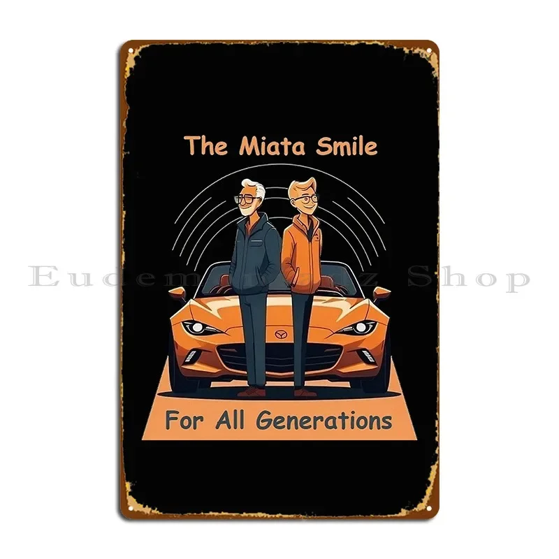 The Miata Smile Metal Signs Rusty Home Design Designs Cinema Tin Sign Poster