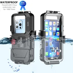Waterproof Diving Swimming Cover For iPhone 14 13 Pro Max 12 11 XR X XS Max 7 8 Plus Case Underwater Photography Coque Fundas