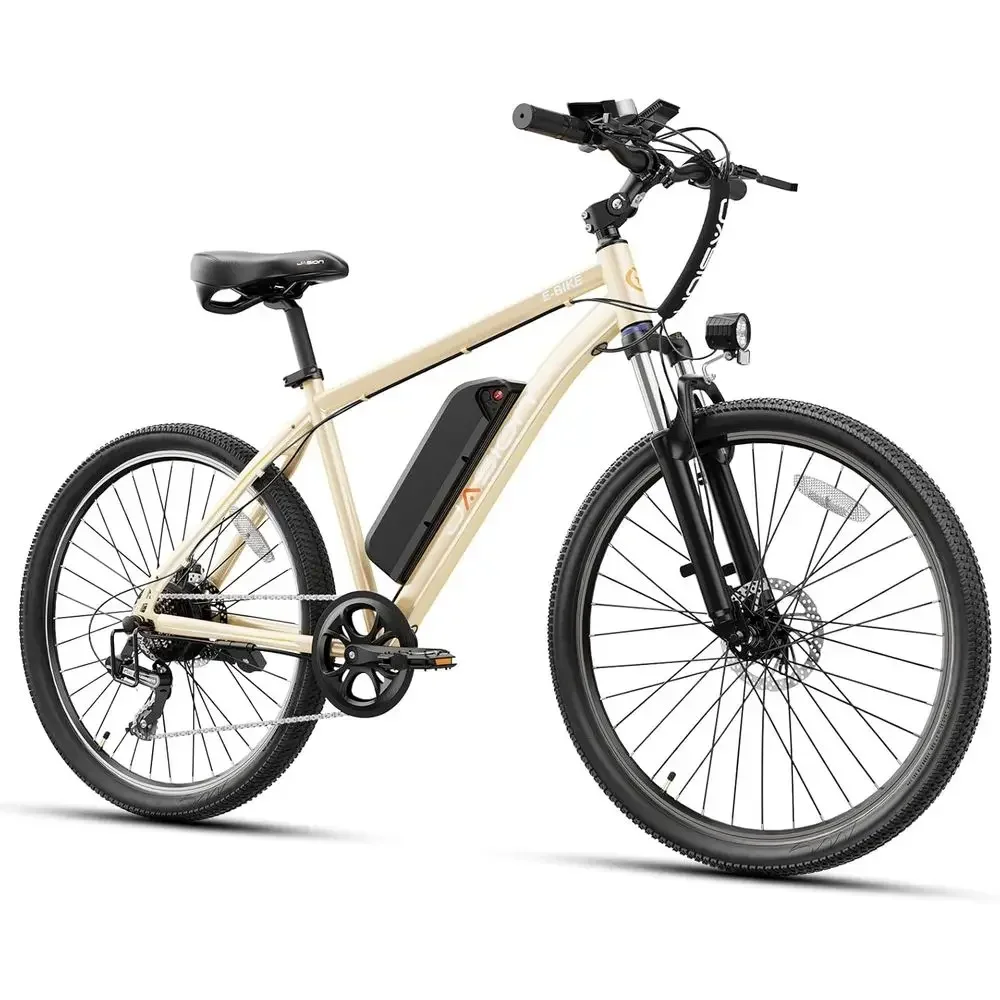 1000W Peak Brushless Motor Adult Electric Mountain Bike: 40 Miles Range, 20MPH, 7-Speed, 500Wh Removable Battery, 26 Tires, Fron
