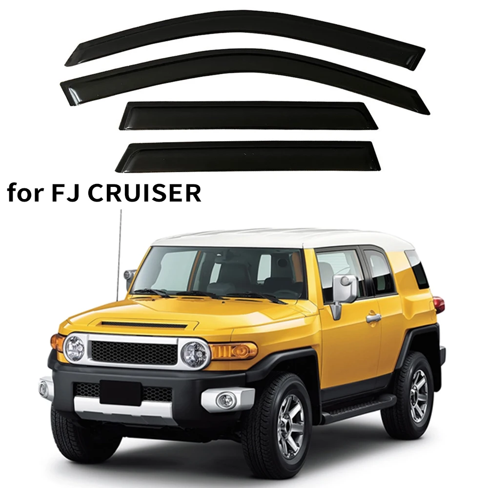 

Window Visor for TOYOTA FJ CRUISER 2007 2008 2009 2010 2011 2012 2013 2014 Wind Deflectors Rain Guards Door Visor Vent Shades