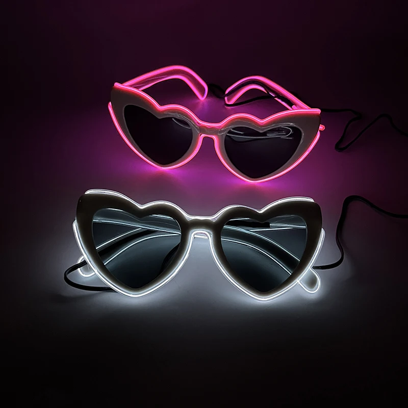 LED-Brille, nur verheiratet, Hochzeit, Braut, Überraschungsgeschenk, Paar-Brille, Souvenirs, leuchtende Herz-Brille, verheiratete Sonnenbrille – Detail 15
