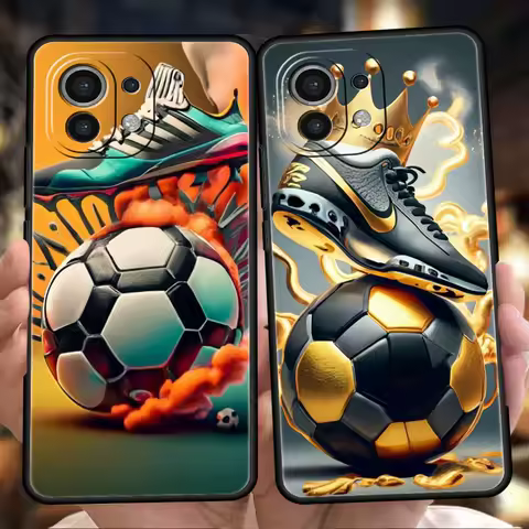 Football Sport Phone Case for Xiaomi Mi 14 13 12 11 Ultra 13T 12T Poco C51 F3 F4 F5 X3 X4 NFC M3 Pro Lite 5G Silicone Cover Bags