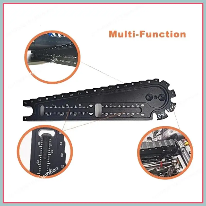 N94R Multifunction 17Mm 8Mm HEX Nuts Installation Tool Vehicle Height Adjustment Wrench Screw Length Measurement For RC Car