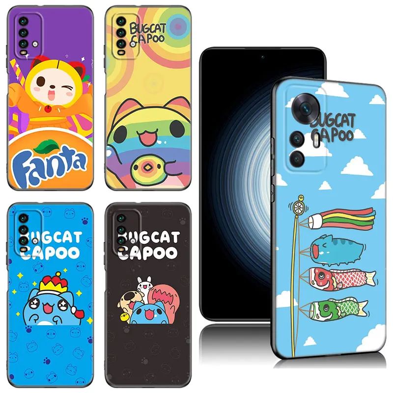 BugCat Capoo Animal Phone Case For Xiaomi Redmi K40 K50 Gaming Note 5 6 K20 K60 Pro 7A 8A 9A 9C 9i 9T 10A 10C 12C A1 A2 + Cover