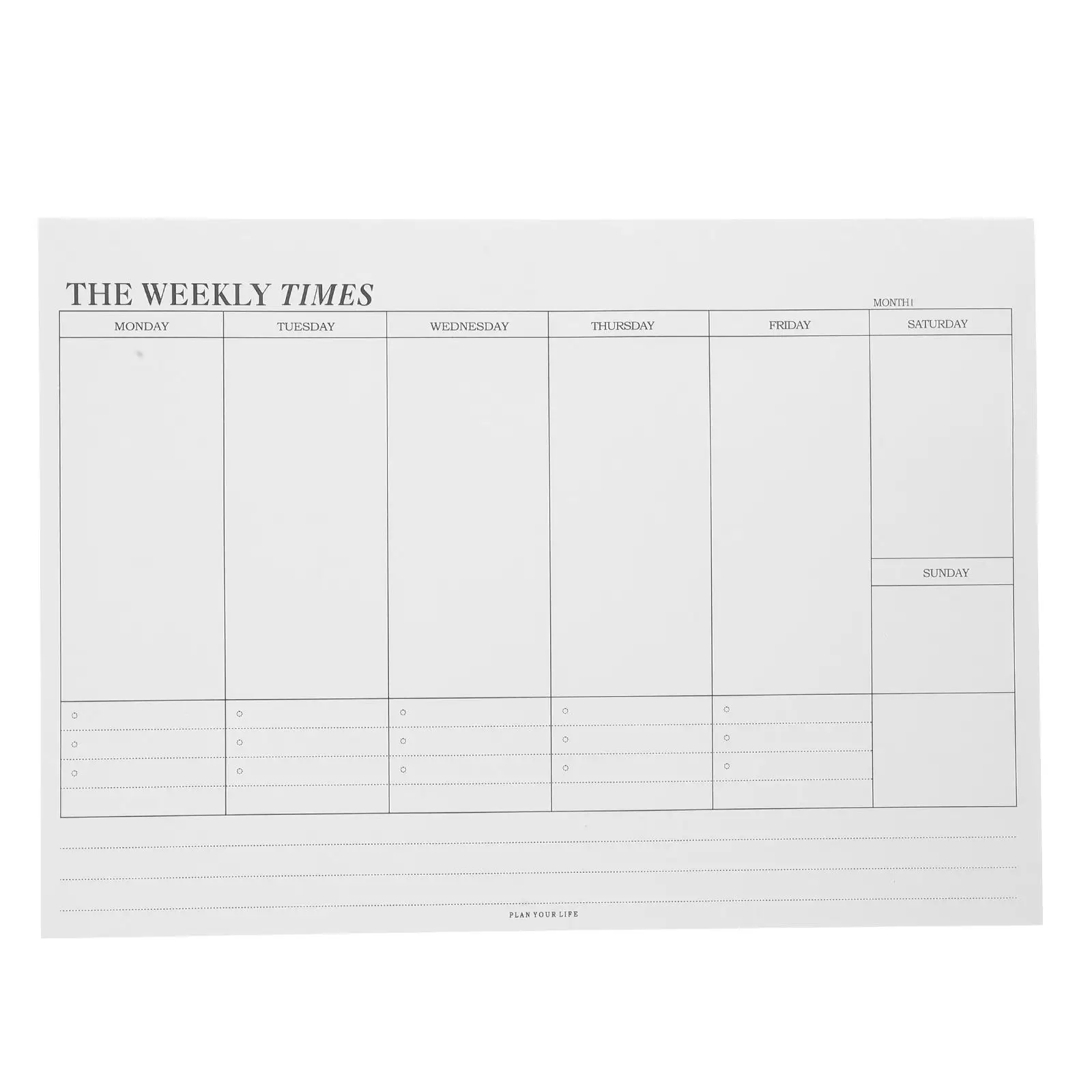 Weekly Planner Notebooks Family Desk Check Planning Paper Calendar Notepad Menu Blank Weekly Monthly Planner Daily Organization