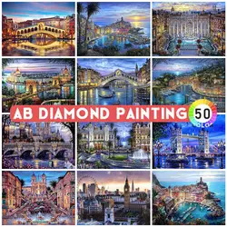 AB trapani pittura diamante 5D Street port ricamo fai da te paesaggio mosaico ricamo strass immagini Hobby fatto a mano