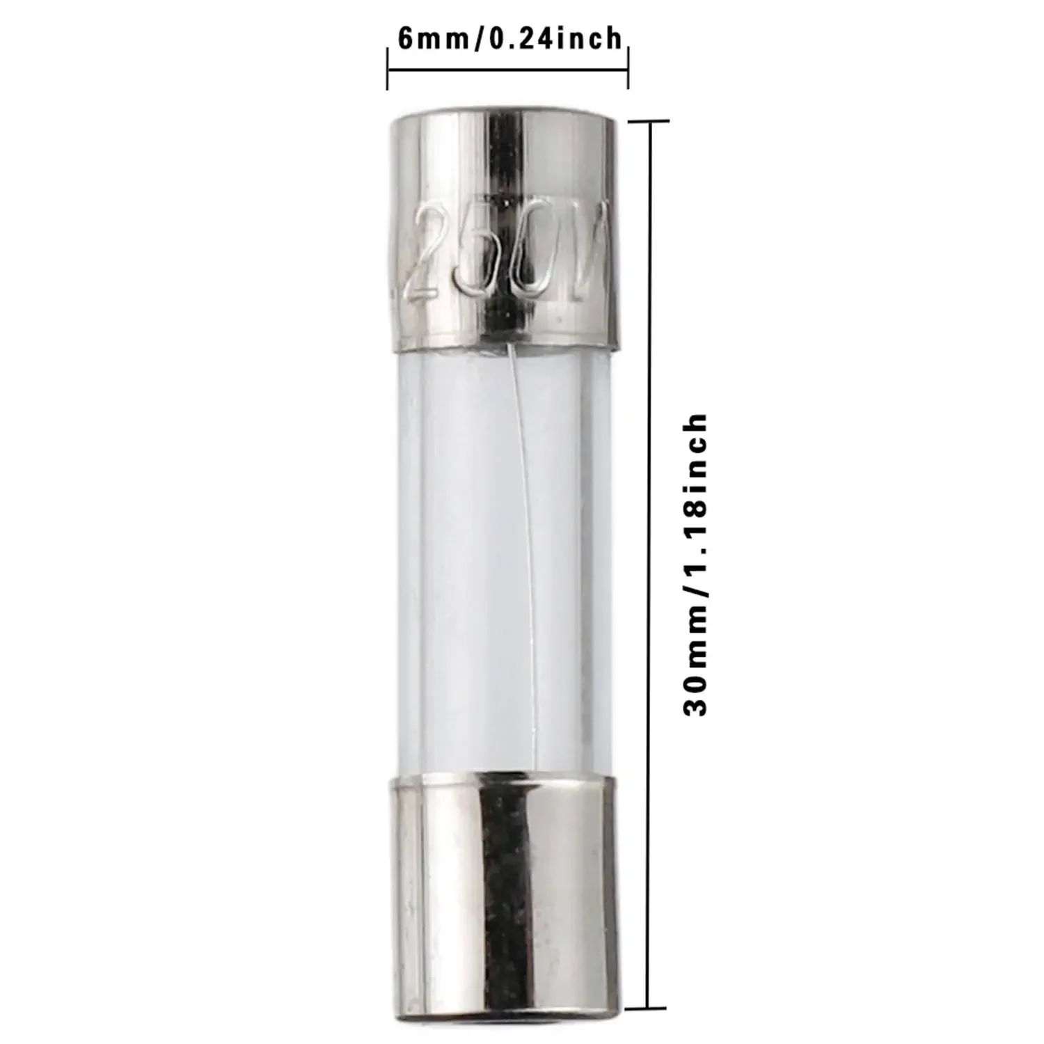 54pcs/Box 6x30mm Quick Blow Car Glass Tube Fast-Blow Fuses Assorted Kit Set 2.5A 3A 4A 5A 6A 8A 10A 15A 20AMP