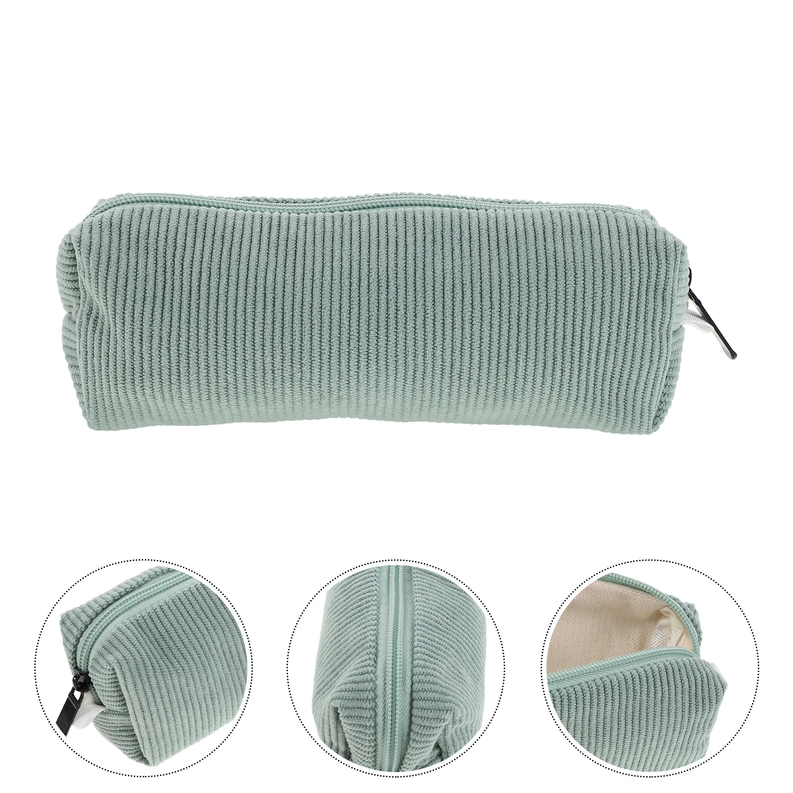 

Pure Color Pencil Case Pouch Vintage Design Large Capacity Stationery Organizer For School Office Travel Makeup Brushes