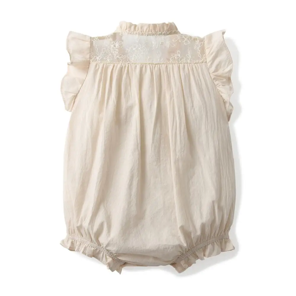 Summer Handmade Smocked Baby Girl Rompers Spanish Clothes Boutique Short Sleeve Organic Cotton Outfits Children Bubble Clothing