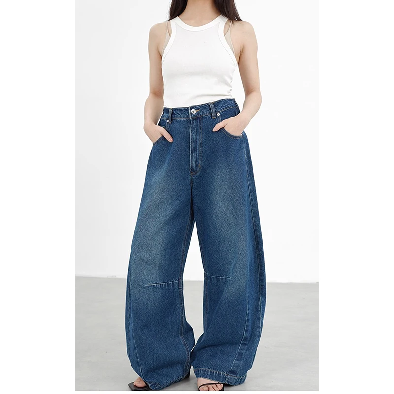 

Hot-Selling Item~ Wide-Leg Balloon Pants, Loose Plus-Size Jeans, Hip-Covering, Slimming, Retro Long Pants for Autumn and Winter 2025