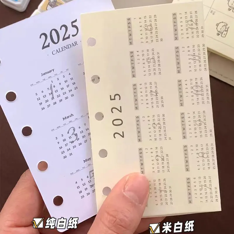 5Sheets/Lot M5 A7 Loose Leaf Notebook Refill Spiral Binder Inner Page 11/10 Fold Inside Paper Sketchbook Accessories Stationery