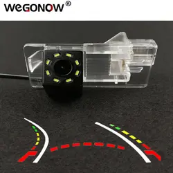 for Renault Fluence Clio 4 2014 2015 HD Wireless Car CCD Rear Camera Fisheye 8 12 led dynamic Night Vision bracket waterproof