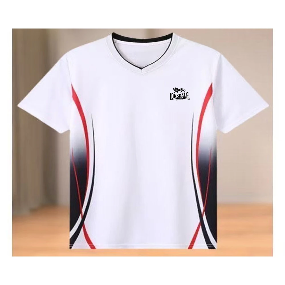 

2026 New Fashionable Breathable Thin Style Garden Collar Men's Top T-shirt High end Longshdale Elastic Stand collar Men's Short