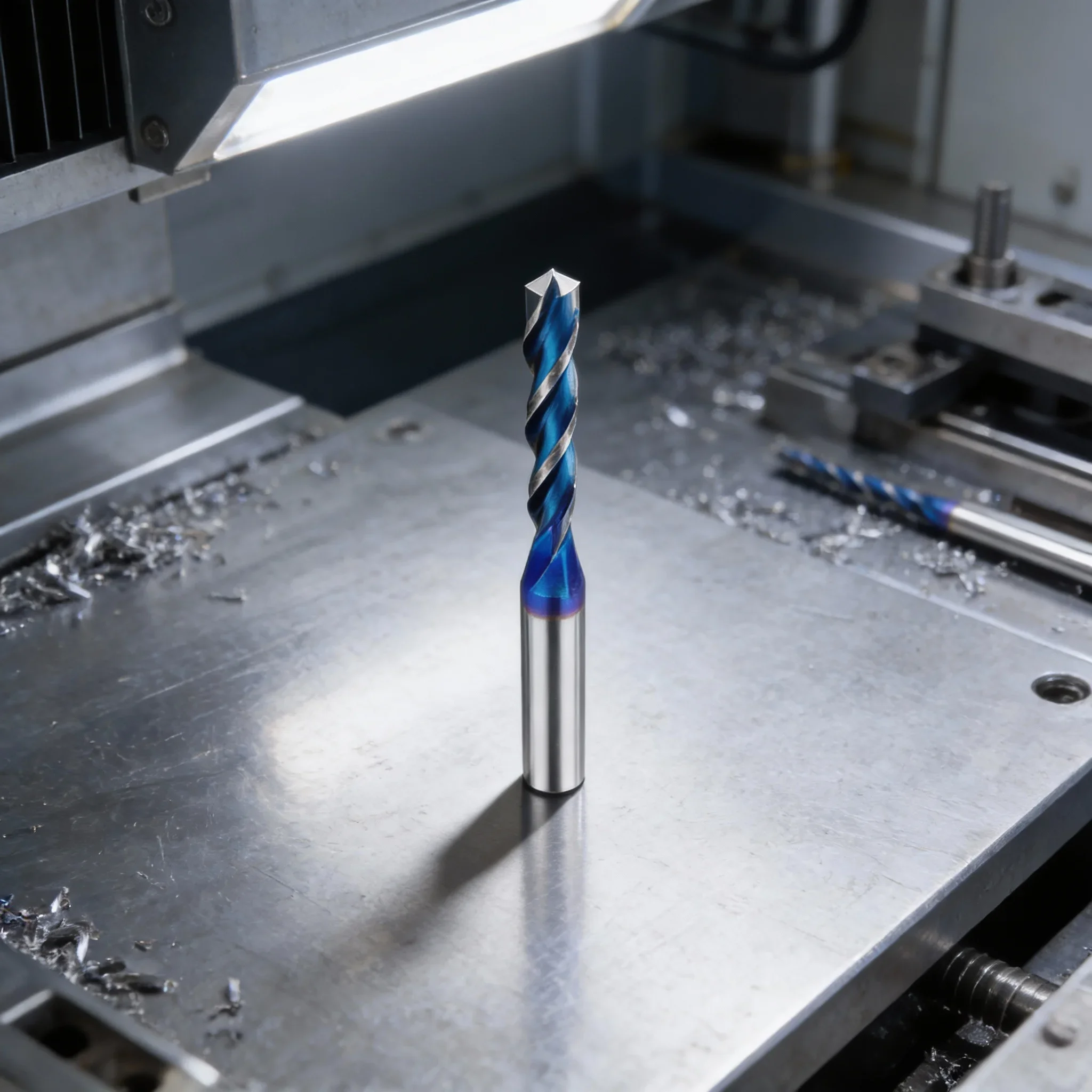 

1pc Triple Edge Taper Flat CNC Milling Cutter Extra-long Spiral Solid Carbide Woodworking Tool For Planar Machining Contour Trim
