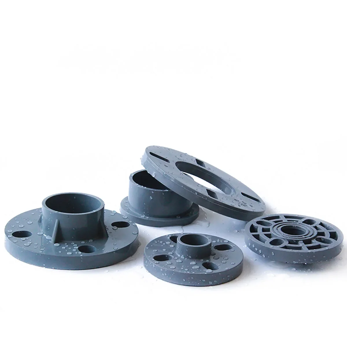 1 pz PVC grigio 20 25 32 40 50 63 75 90 110mm flangia connettore tubo adattatore PVC raccordi Hardware parti del tubo Flange presa antiscivolo