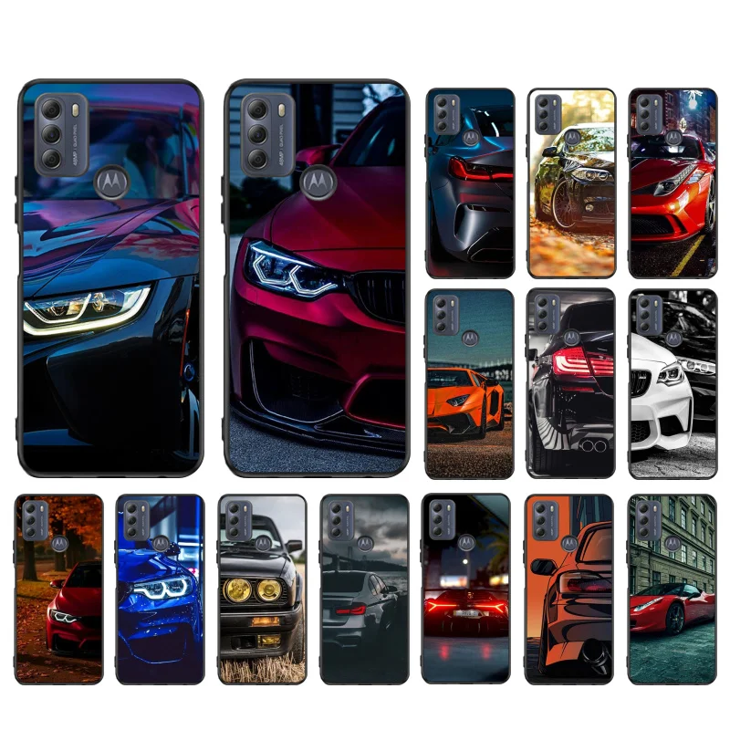 Car-lights Phone Case for Moto G84 G04 G22 G31 G32 G42 G52 G10 G20 G30 G60 G13 G14 G50 G100 G24 G23